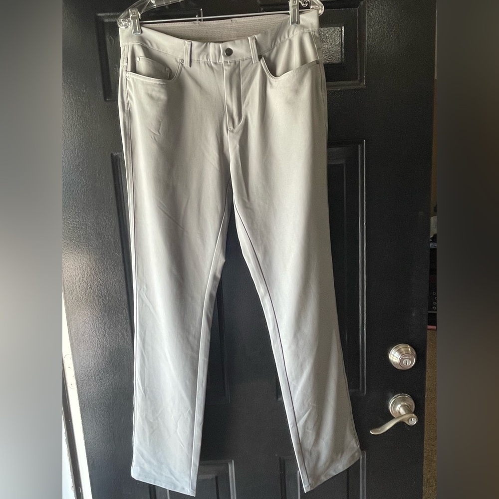 Greg Norman Collection Light Gray Chinos